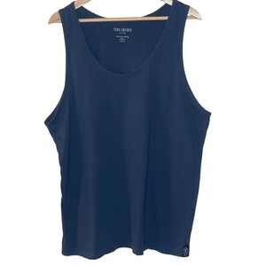 Todd Snyder New York Premium Jersey Tank Top Mens Large Navy Blue‎ Made in USA